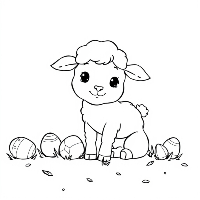 Cute Easter Lamb