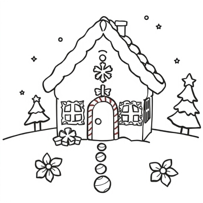 Cute Gingerbread House for Kids