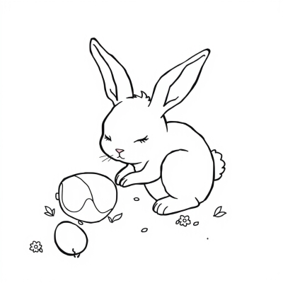 Cute Sleeping Bunny