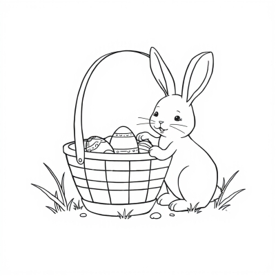 Easter Basket, Egg, Bunny