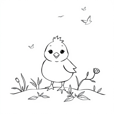 Easter Card with Chick