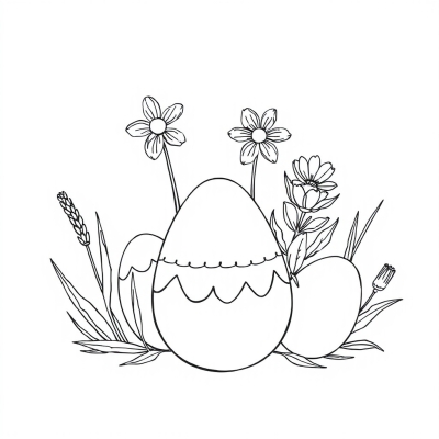 Easter Card with Flowers