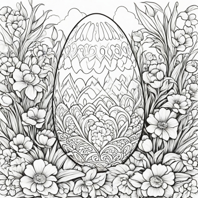 Easter Flowers and Egg