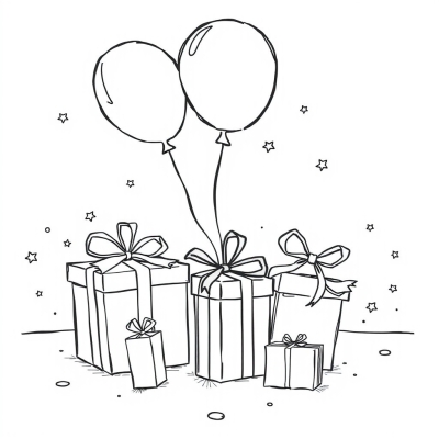 Gifts with Balloons