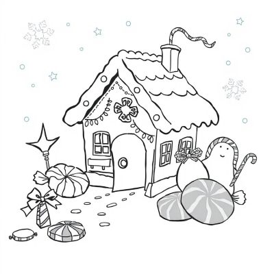 Gingerbread House with Candies