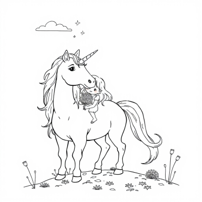 Girl and Her Unicorn