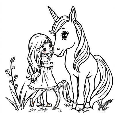 Girl and Unicorn