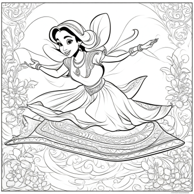 Jasmine Flying on a Magic Carpet