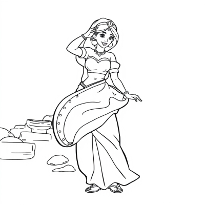 Jasmine in Eastern Outfit