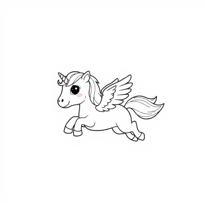 Kawaii Flying Unicorn