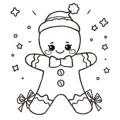 Kawaii Gingerbread Man
