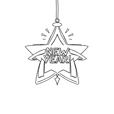 New Year Star Ornament