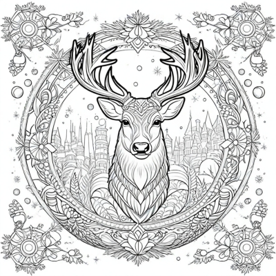 New Year Ball with Reindeer