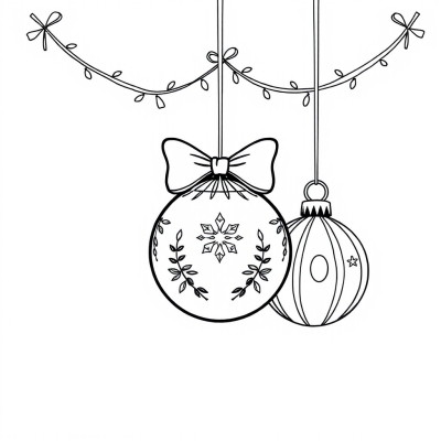 New Year Ornaments with Bow