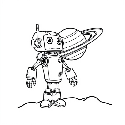 Robot and Saturn