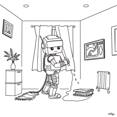 Robot Cleans the Apartment