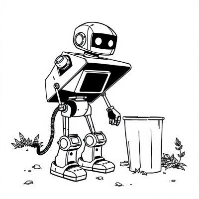 Robot Collecting Trash