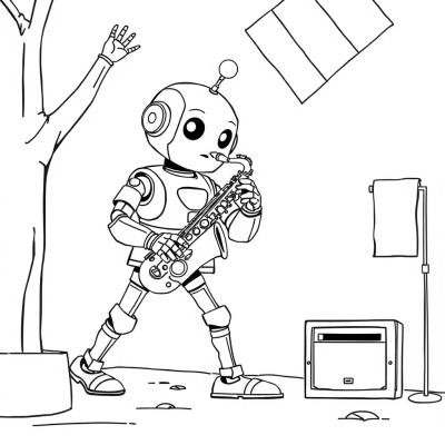 Robot Playing Saxophone