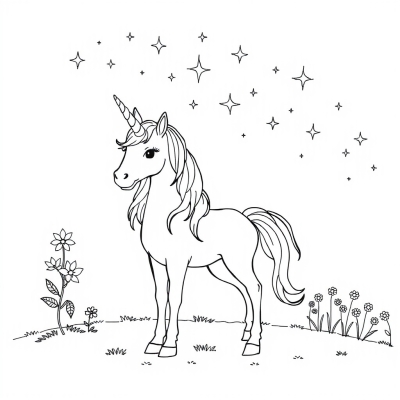 Starry Flower Unicorn