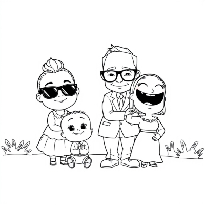 The Whole Family from Boss Baby