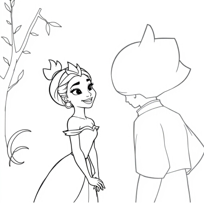 Tiana Smiling at Naveen