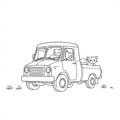 Truck with Kittens