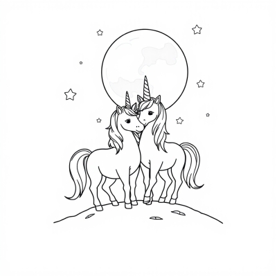 Two Unicorns on the Moon