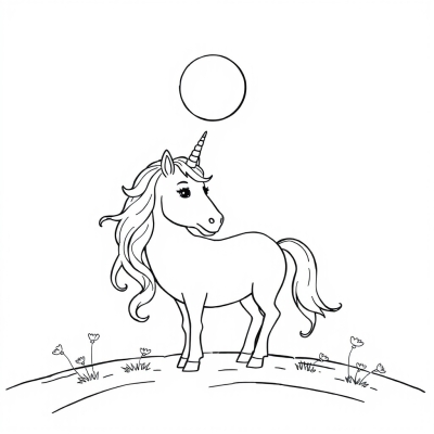 Unicorn and Moon