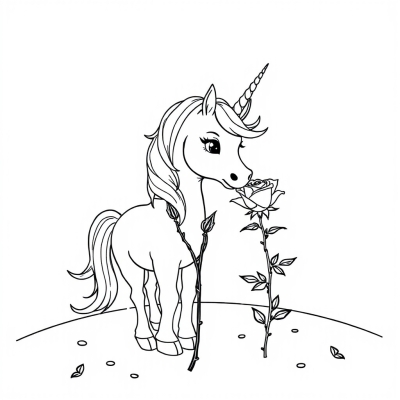 Unicorn and Rose
