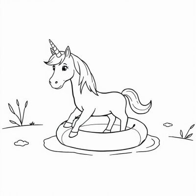 Unicorn and Swimming Ring