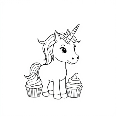 Unicorn and Cupcakes