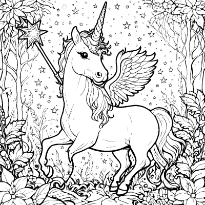 Unicorn and Magic Wand