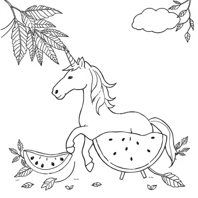 Unicorn and Watermelon