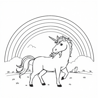 Unicorn Under the Rainbow