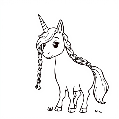 Unicorn with Braid