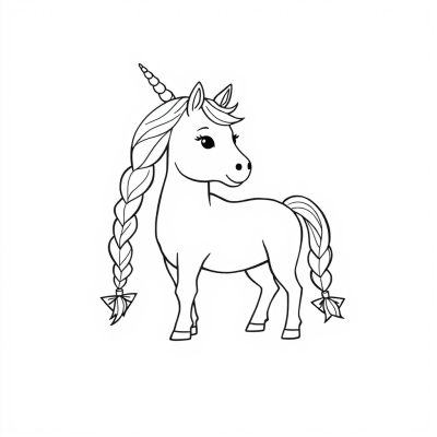 Unicorn and Heart Braids