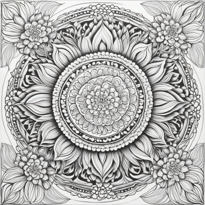 Zentangle Floral Motifs