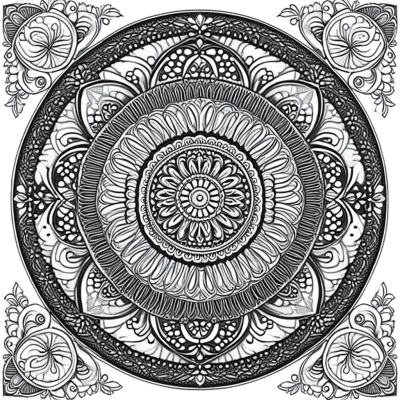 Zentangle Magical Flowers