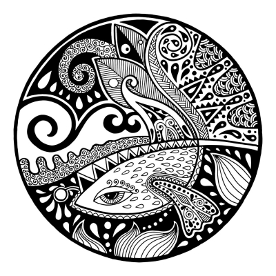 Zentangle Mermaid