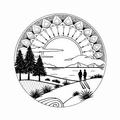 Zentangle Sunset