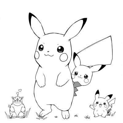 Big and Small Pikachu