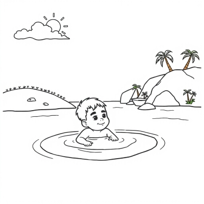 Boy Swimming