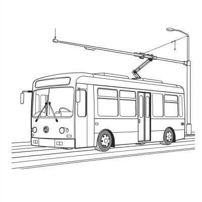 Cartoon Trolleybus