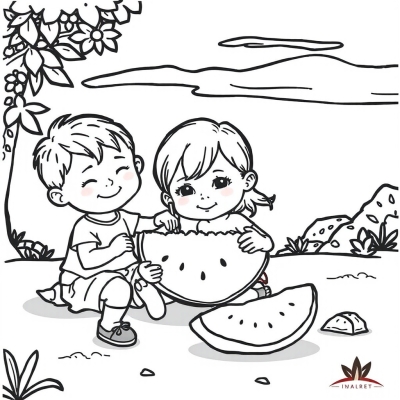 Kids with Watermelon