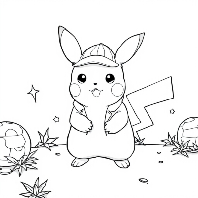 Cute Detective Pikachu