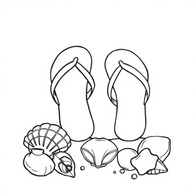 Flip Flops, Shells, and the Sea