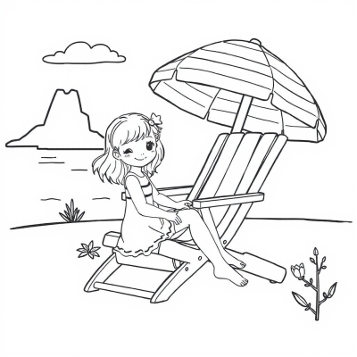 Girl on a Deck Chair
