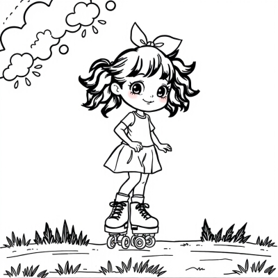 Girl on Roller Skates