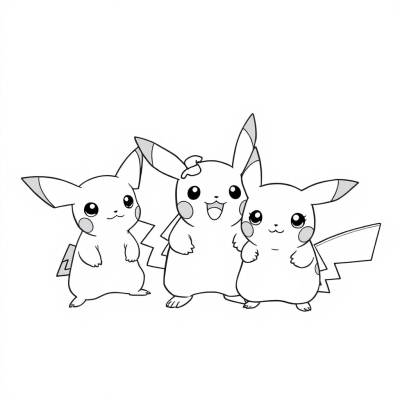 Pichu, Raichu, and Pikachu
