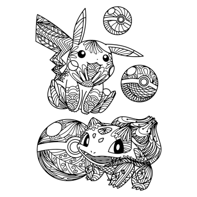 Pikachu and Bulbasaur Stress Relief